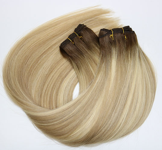 Double drawn cuticle intact remy machine wefts