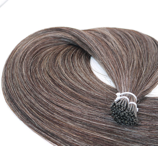 Double drawn cuticle intact mix color i tip extensions