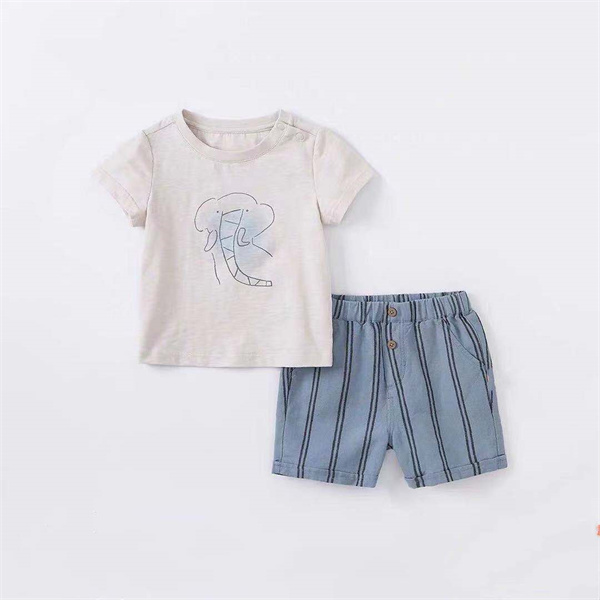 elephant T-shirt&shorts