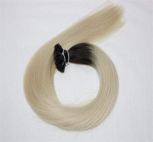High quality ombre color flat tip hair extensions