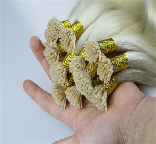 High quality blonde color pre-bonded i tip extensions