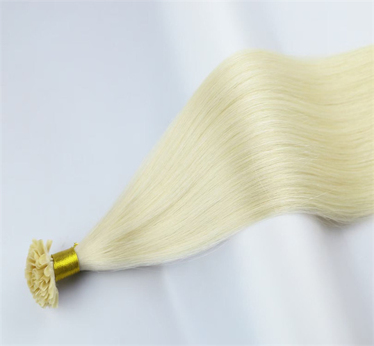 High quality blonde color U-tip hair extensions