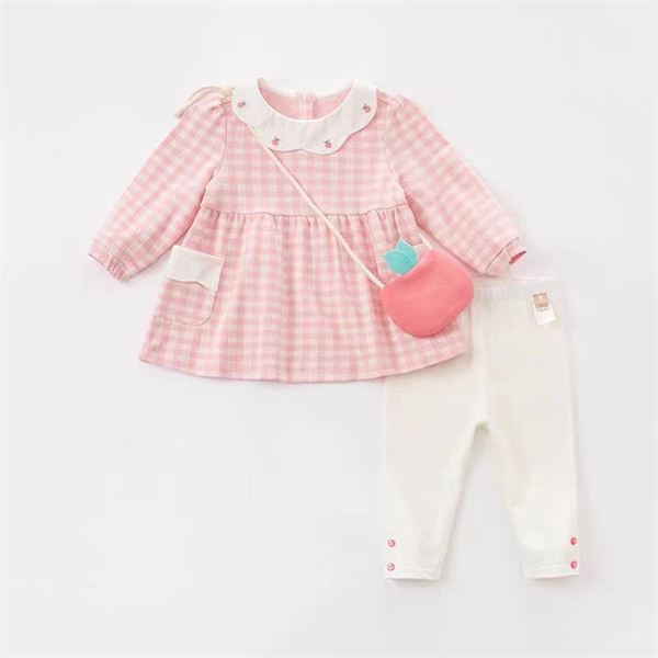 checks pink baby suits