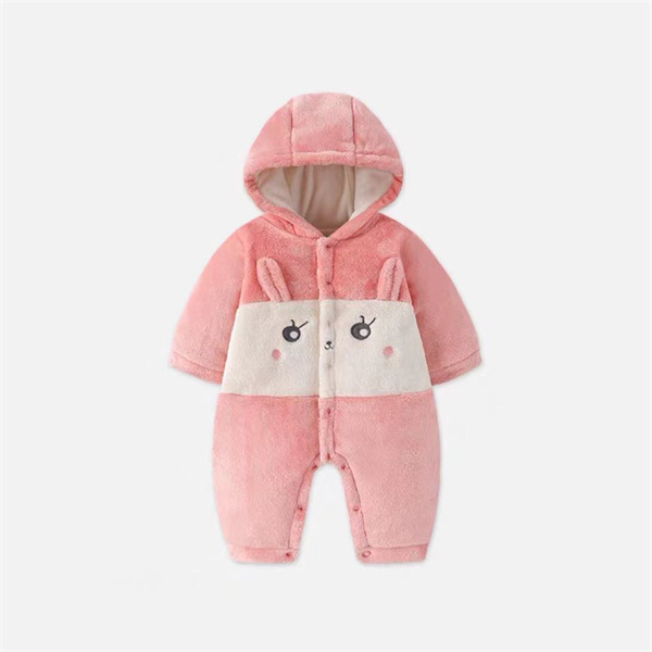 rabbit flannel long-sleeved romper