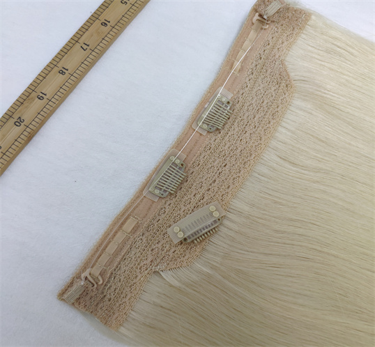 High quality cuticle intact lace clip in hair extensions