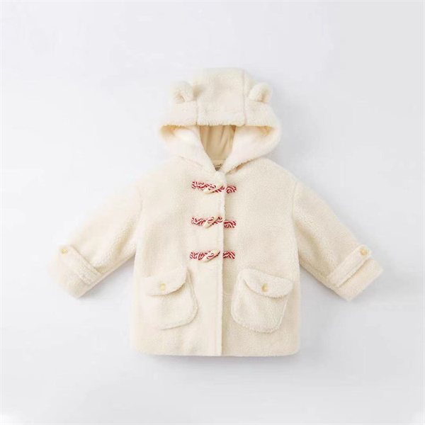 cream hooded cashmere coat