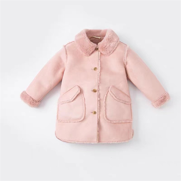 pink collar chammy coat