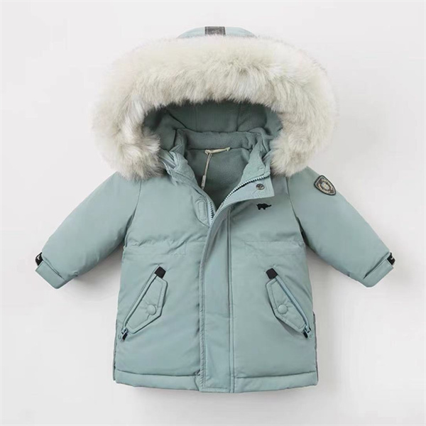 Boy  blue hooded down jacket
