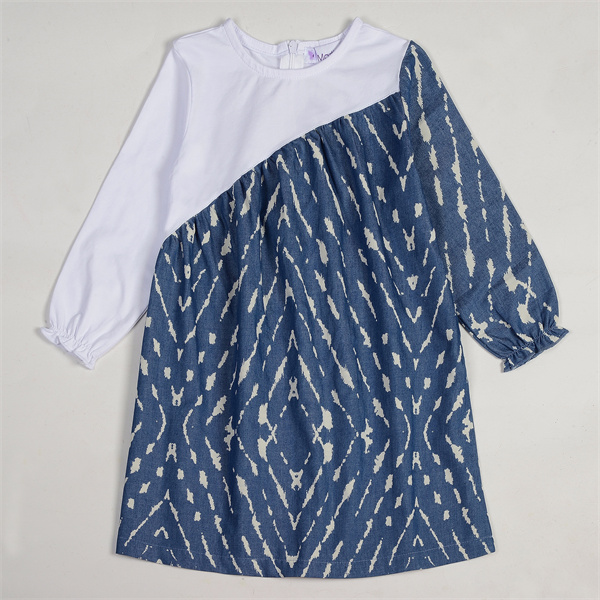 Denim long sleeve dress