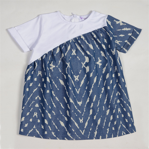 Denim short sleeve dress