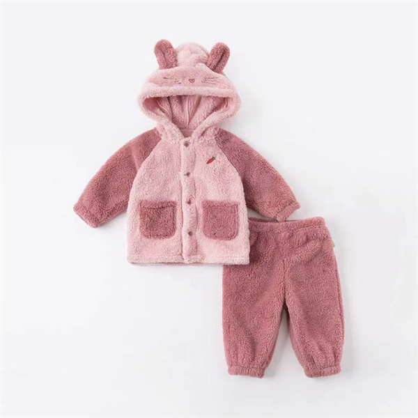 Pink rabbit with hood pajamas