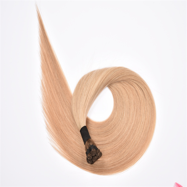 Balayage color hand tied extensions for handtied educator