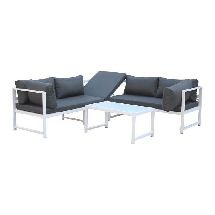 Patio furniture aluminum garden sofa lounge set