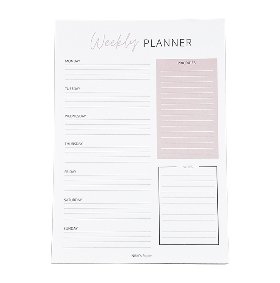 New Arrival Weekly Organizer Notepad