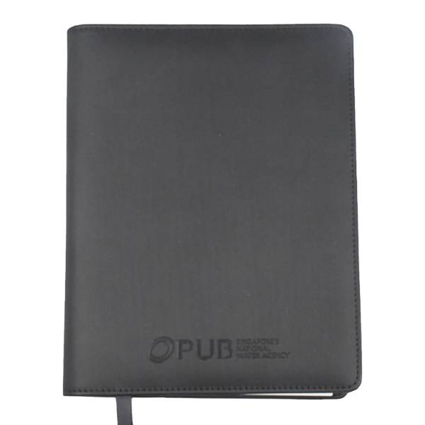 Black Debossed Spiral Binder Notebook