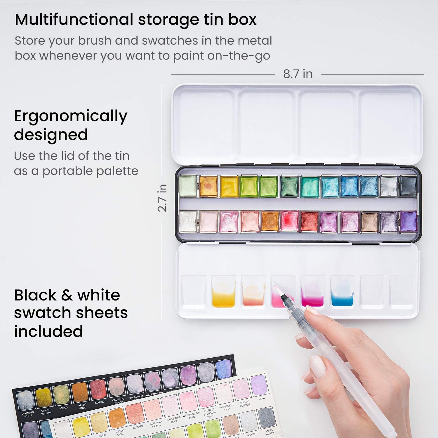 metallic watercolor paint