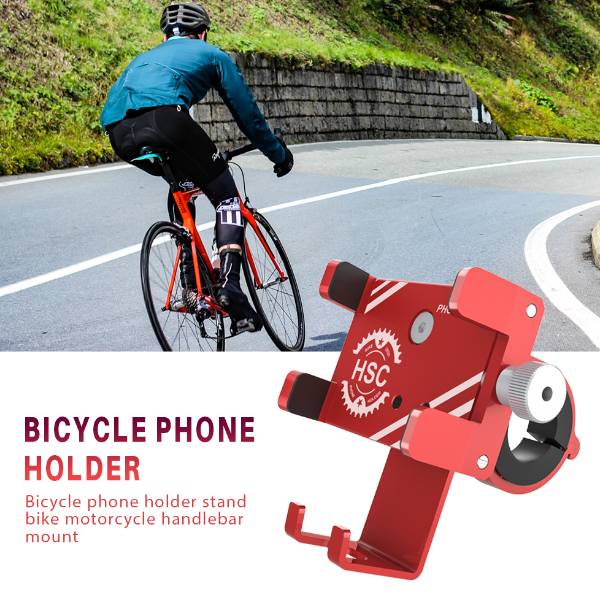 New Arrival Bike Accessories Adjustable Bike Phone Holder Aluminum Alloy Mobile Phone Holder For Bike