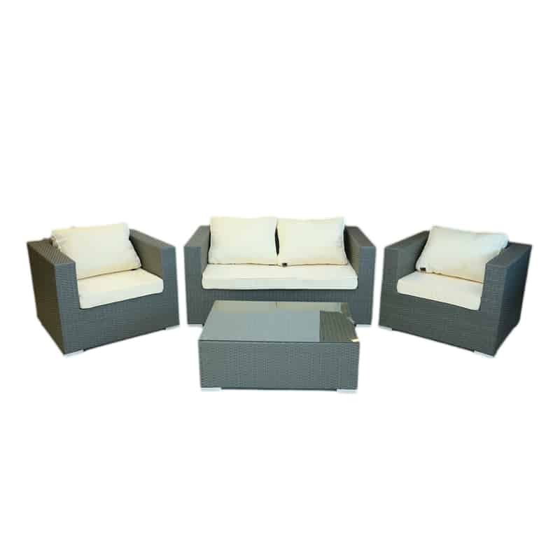 Outdoor sofa-4 pieces patio wicker rattan furniture sofa set