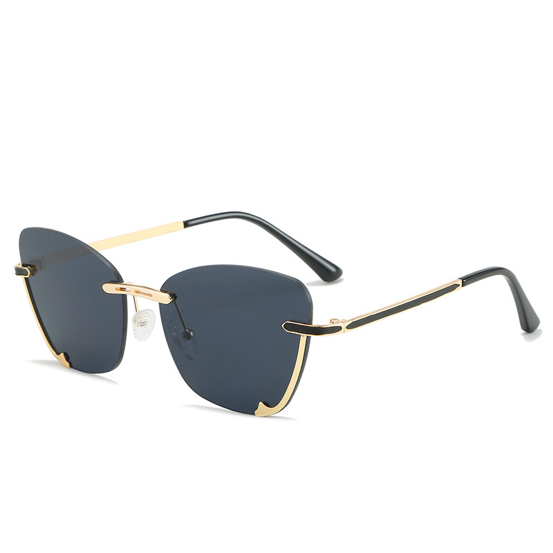 KAILIANG M528 Rimless Trendy Butterfly Design Sunglasses For Women 2022