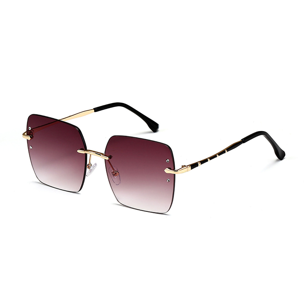 KAILIANG 3762 Square Rimless Gradient Color Sunglasses For Women