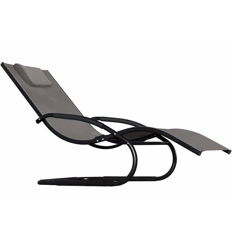 Outdoor Metal Spring Chairs-Aluminum frame sling chair, patio spring lounge chair