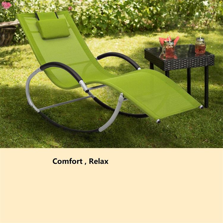 Patio furniture-Outdoor aluminum frame relax rocking chairs for adults