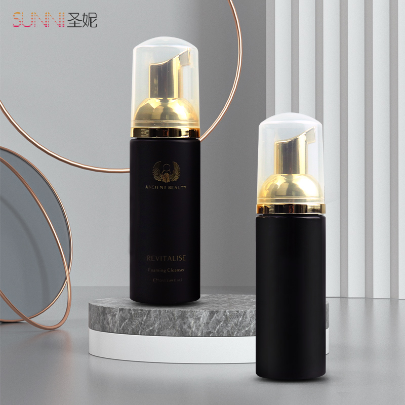 50ml Facial Foamber Bottle with Gold Foam Pump