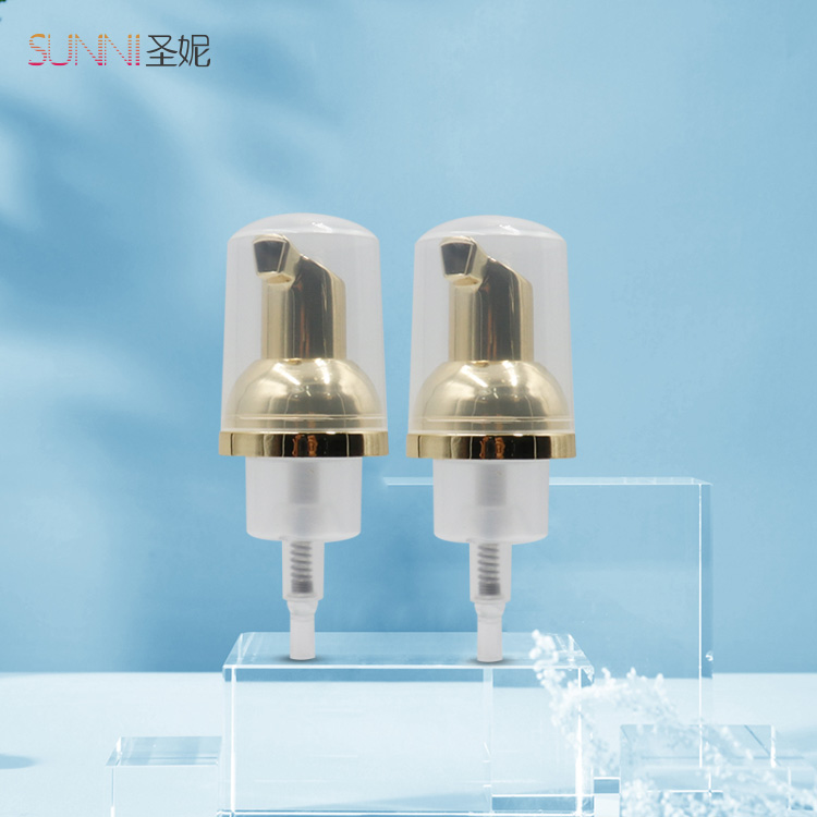 30mm Gold Facial Foam Pump Dispenser for Cosmetic