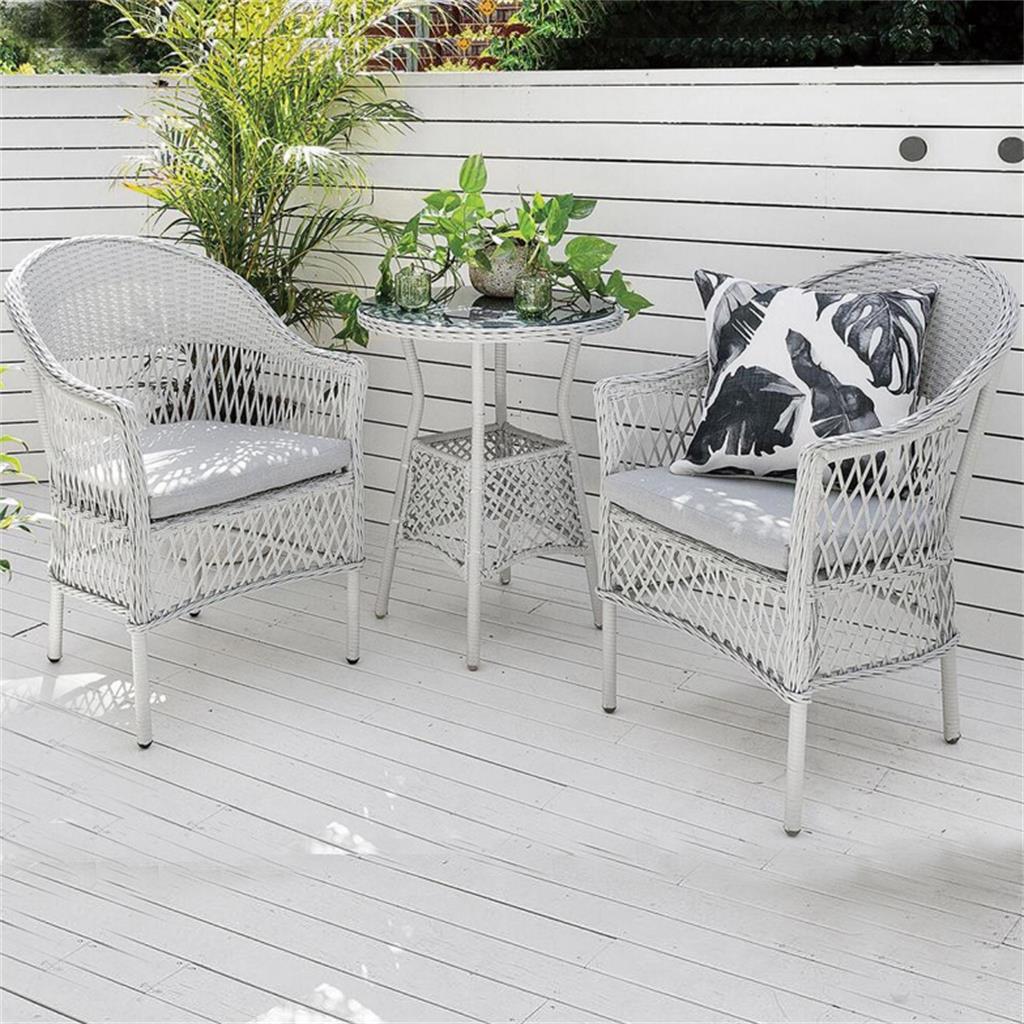 Outdoor Balcony Table Set - 3pcs acapulco patio bistro Set of 2 chairs