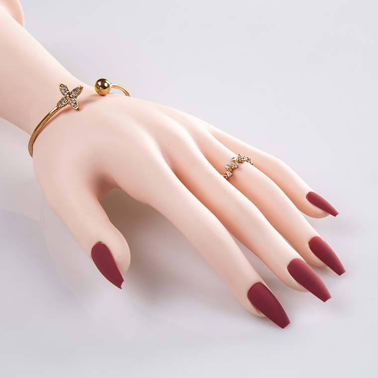Easywell 28 pressed nails ladies artificial fake nails Pure color matte