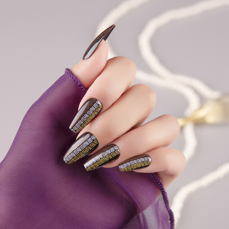 Easywell 28 pressed nails ladies artificial fake nails Pure color Bright light