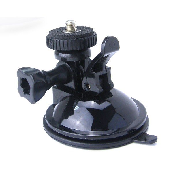 Universal 1/4 Screw PC Material Windshield Suction Cup Camera Car Mount