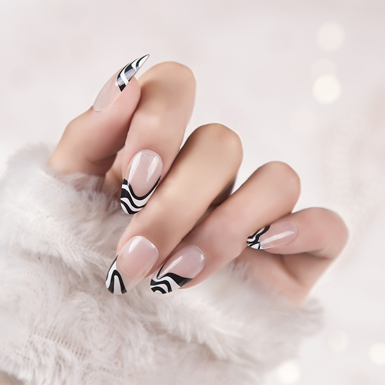 28 Easywell Women's Fake Nails Oval Shape Fake Nails Free Combination Styles