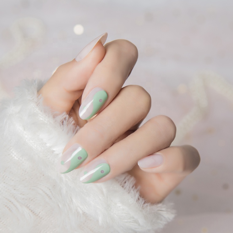 28 Easywell Women's Fake Nails Oval Shape Fake Nails Free Combination Styles