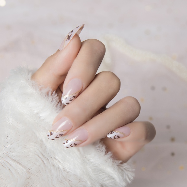 28 Easywell Women's Fake Nails Oval Shape Fake Nails Free Combination Styles
