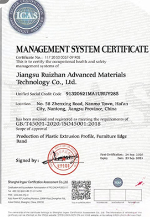 ISO45001 CERTIFIC