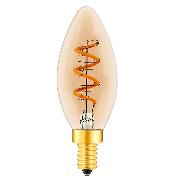Vintage LED filamento vela bombilla E12/E14