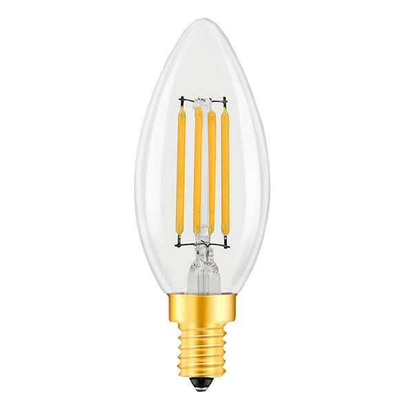 Ampoule C35 de bougie du filament LED d'E14 Dimmable