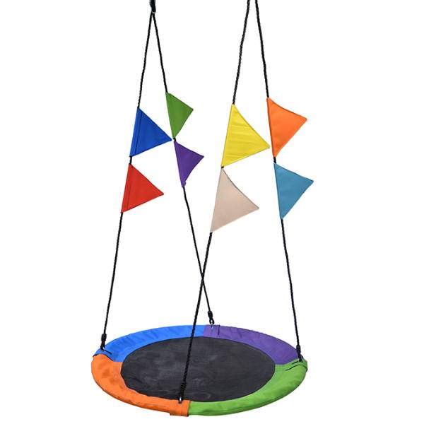 Colorful Flying Saucer Tree Swing For Kids