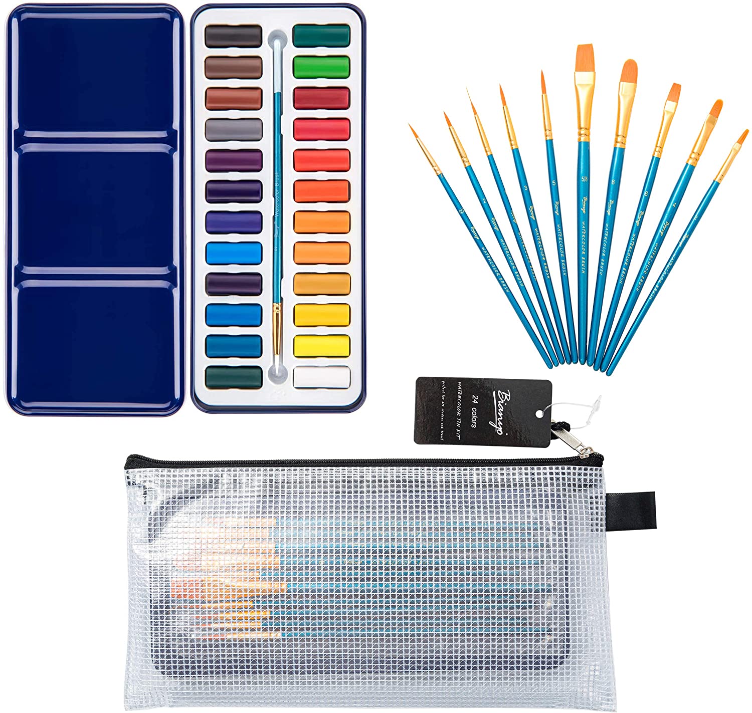 artist watercolor cakes paint set