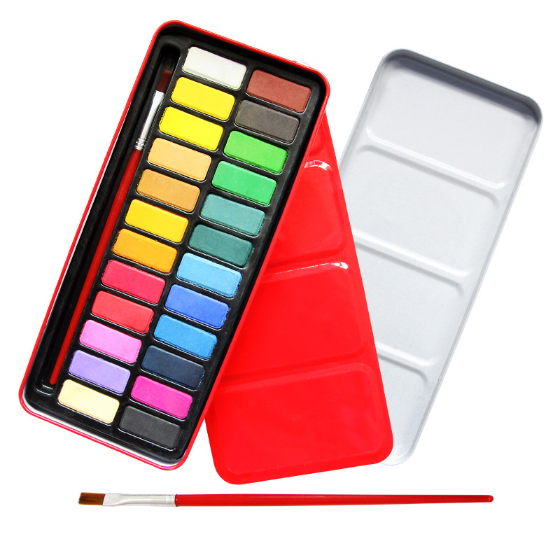 artist watercolor cakes painting