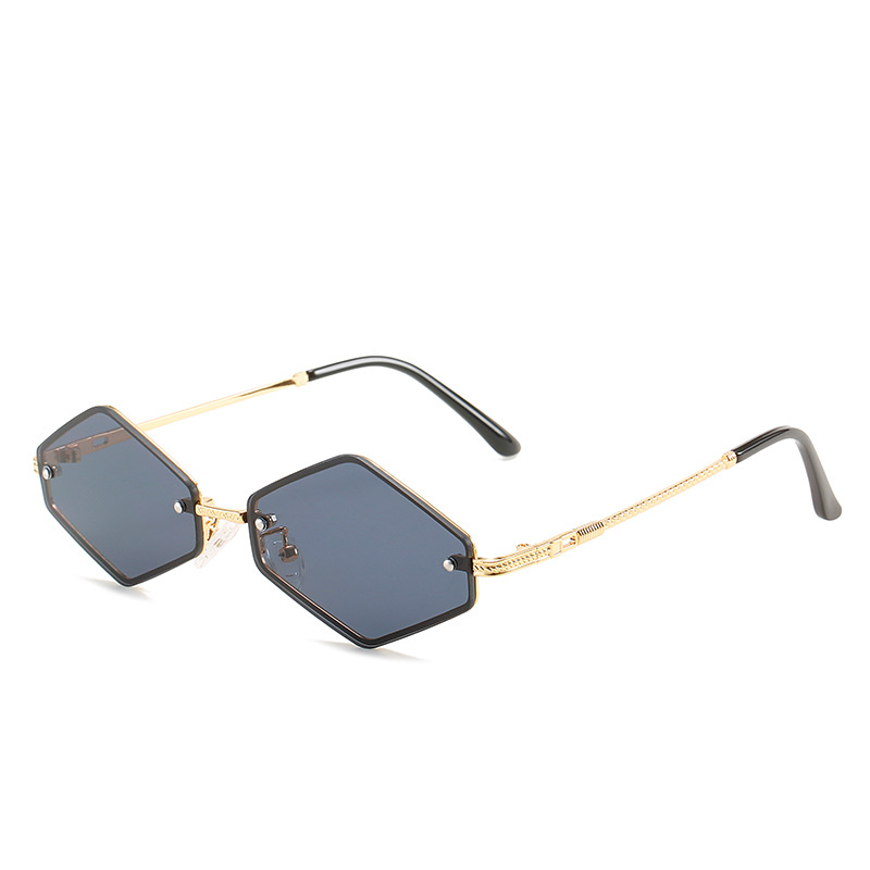 KAILIANG M507 Rhombic Small Frame Fashion Metel Sunglasses for Women