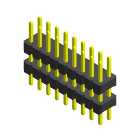 2.54mm double row board spacer dual straight male header