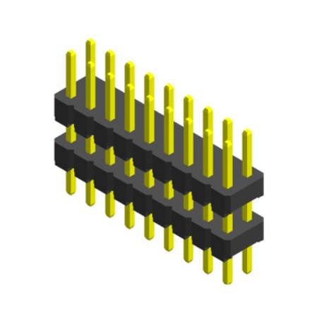 2.54mm double row board spacer dual straight male header