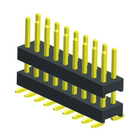 2.54mm double row board spacer dual SMT male header