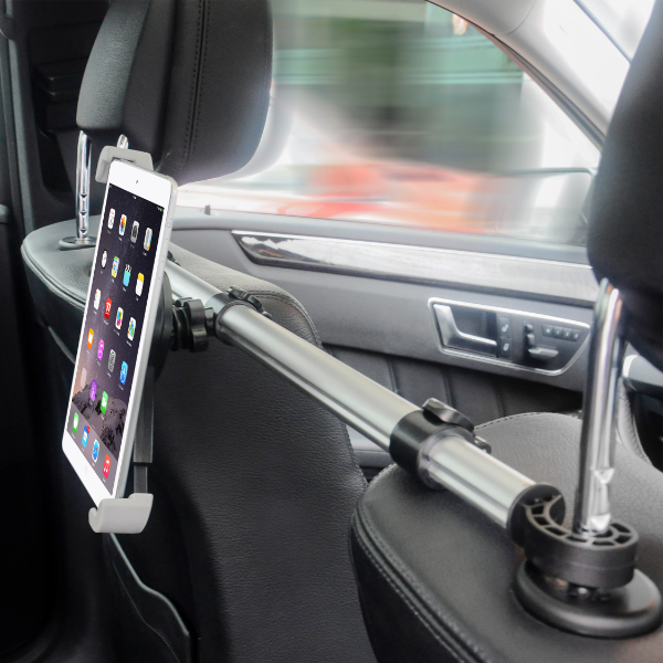 Universal Aluminum Alloy Car Seat Tablet Holder 360 Degree Rotatable Headrest Tablet Holder For Car Backseat