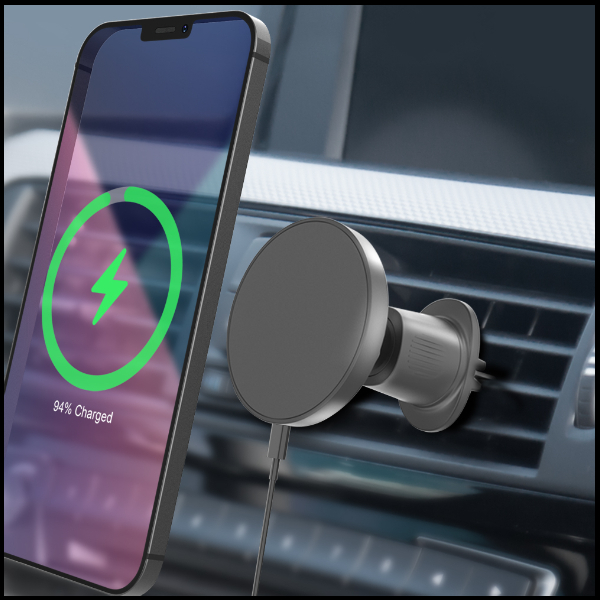 New Trending 15W Fast Charging Smart Phone Holder Car Magnetic Wireless Charger Iphone Magnetic Car Mount for Cars Air Vent