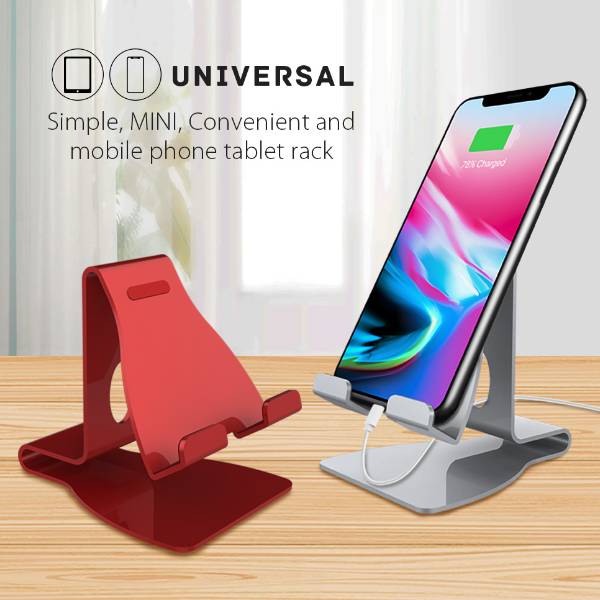 Universal Desktop Mobile Stand Aluminium Alloy Shockproof Metal Mobile Accessories Durable Cell Phone Stand For Desk