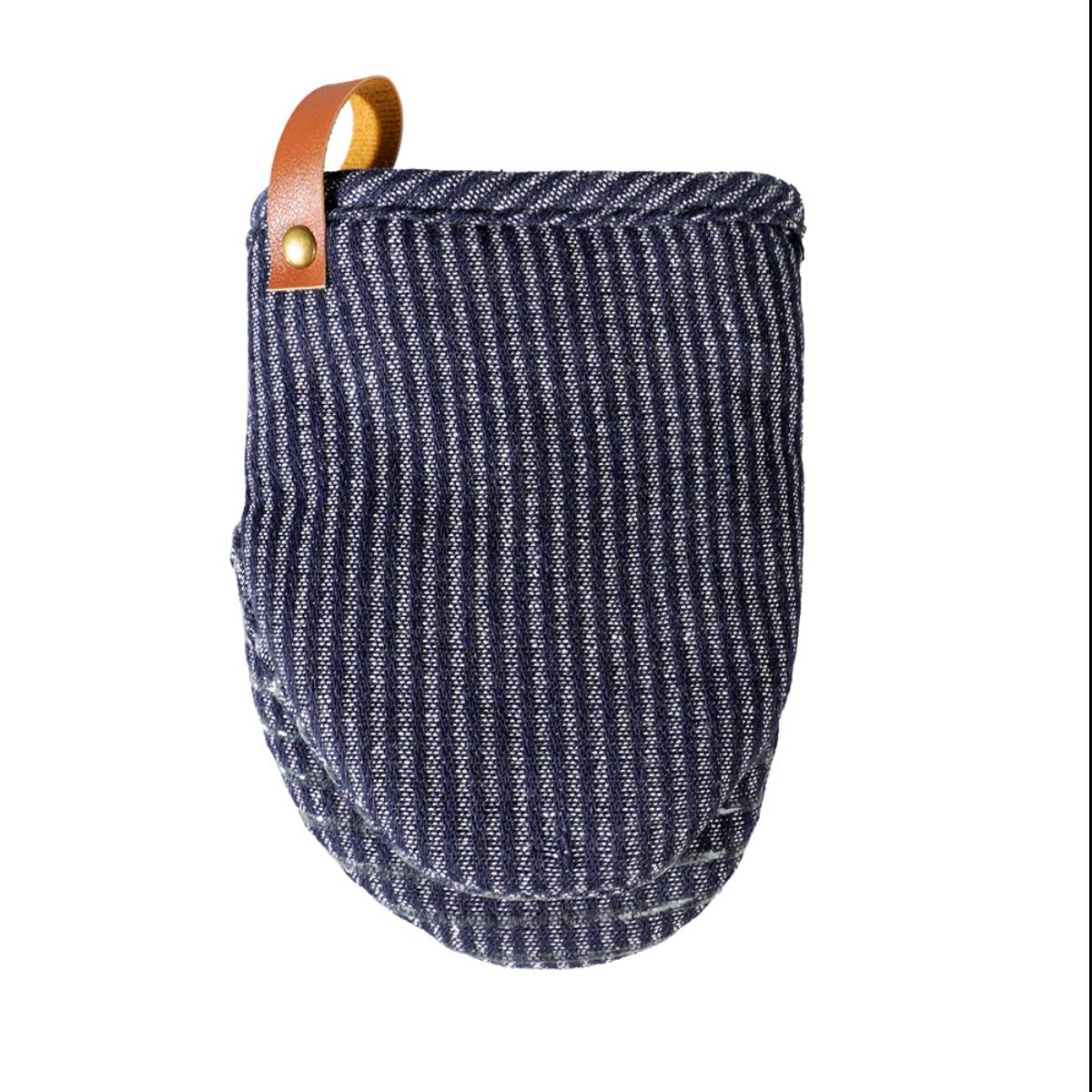 Navy Blue Printed Silicone Mini oven mitts
