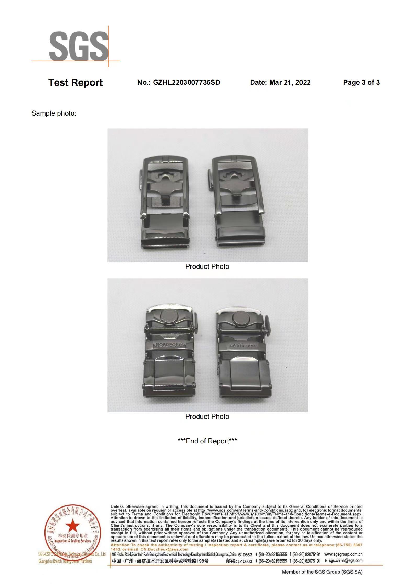 Nickel release < 0.2 µg/cm²/week